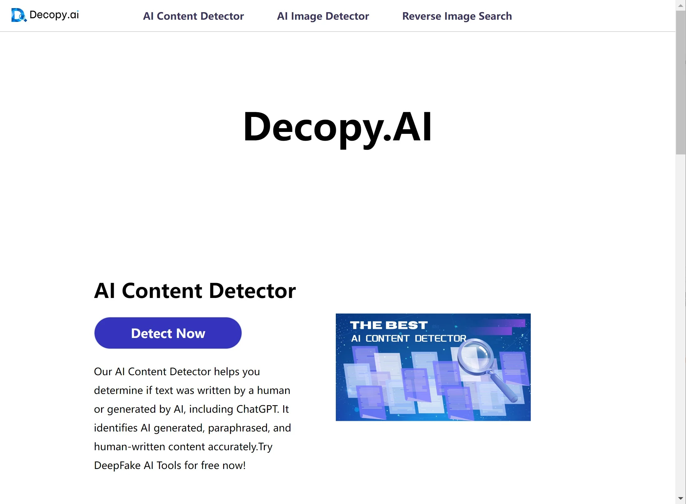 Decopy.AI: Detecting AI-Generated Content with Accuracy