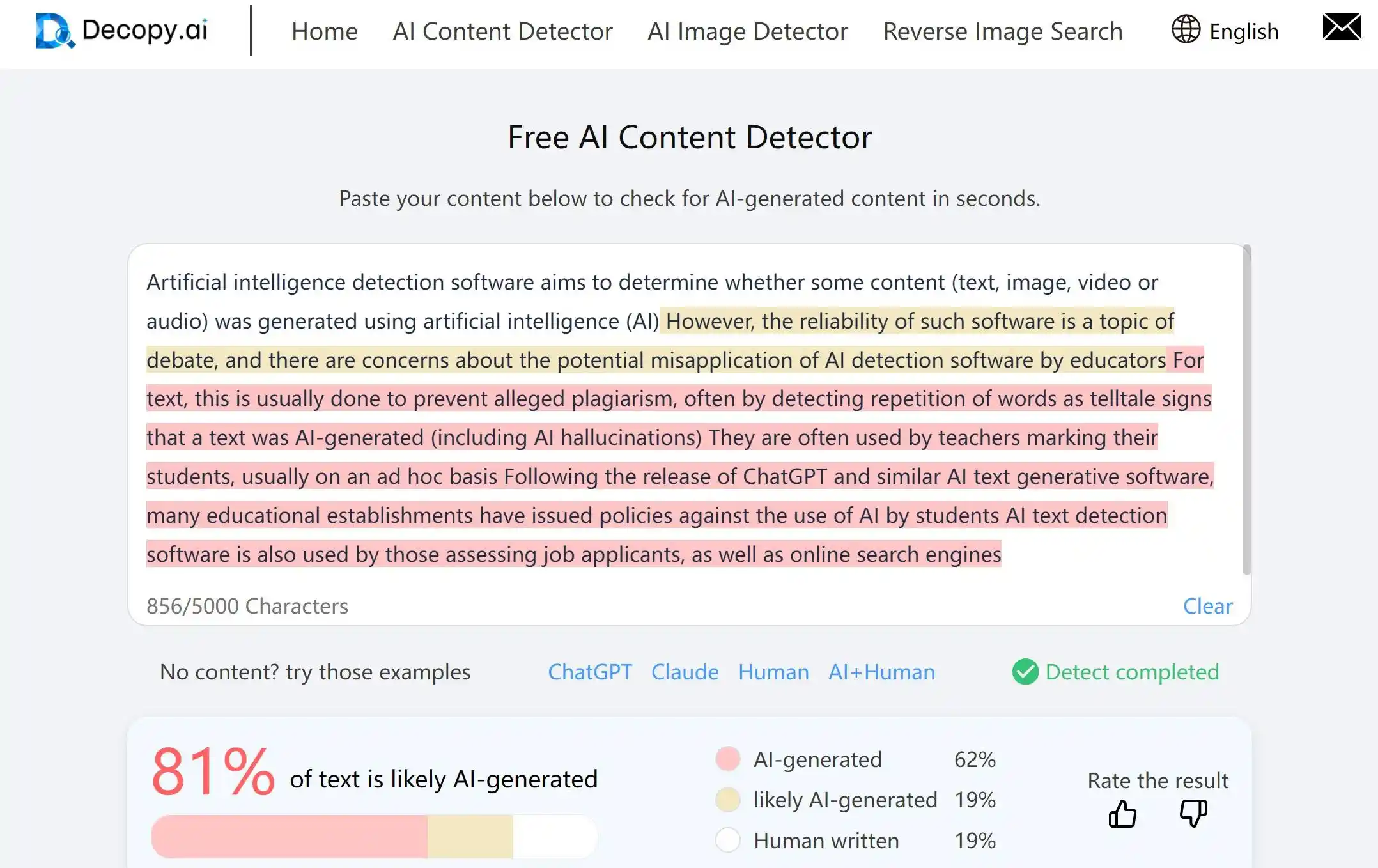 AI Content Detection